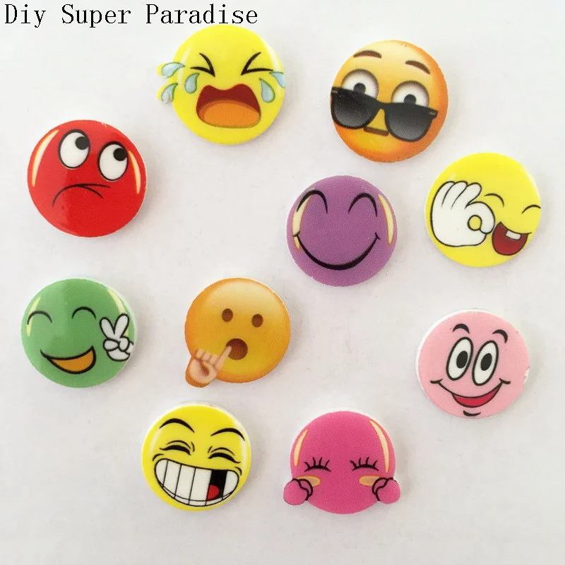 

New Cute Expression MIX 50pcs 16mm Round Acrylic Flatback Child Manual Works DIY F129*5