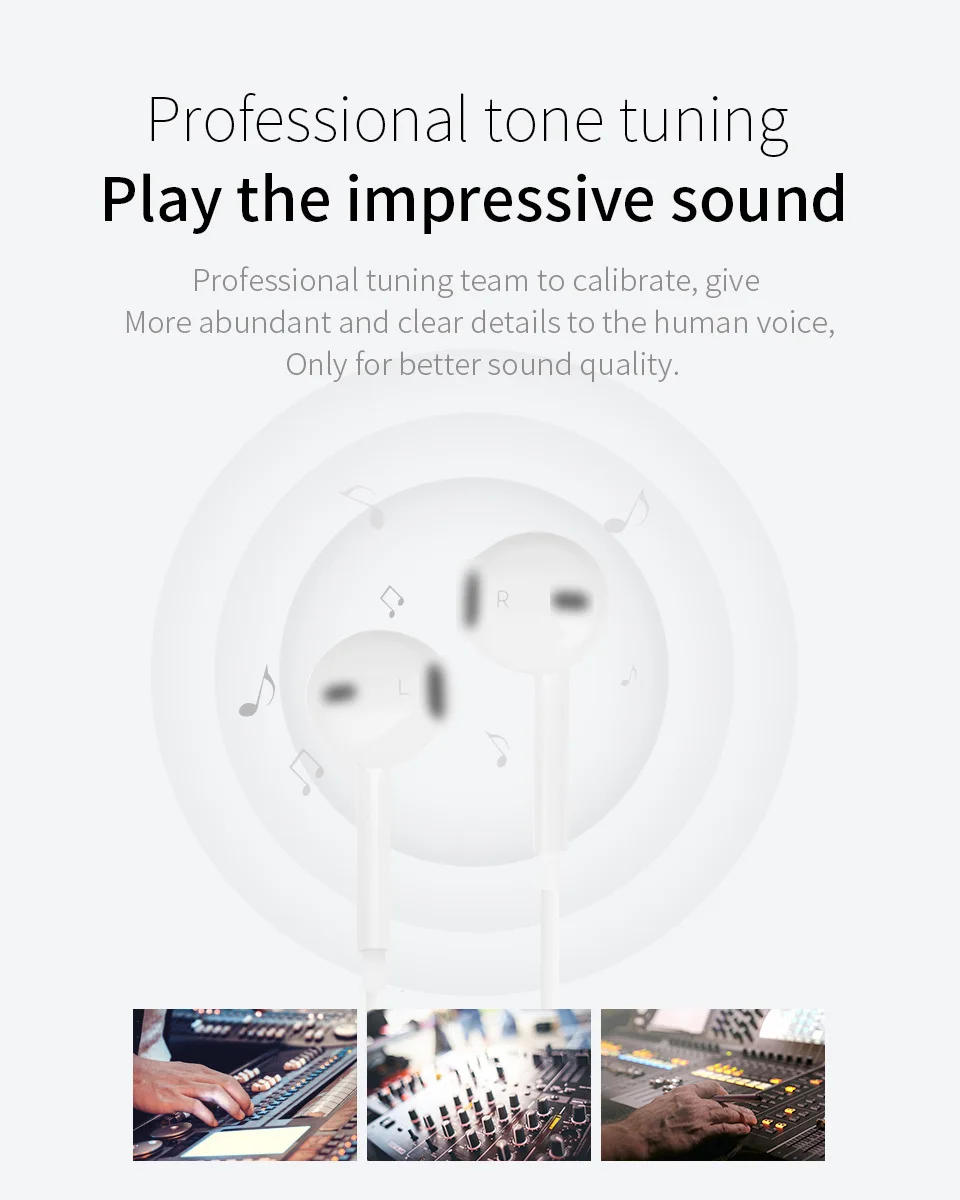 Earphones In-Ear Music 3.5mm for Android Subwoofer with wheat earplugs (2)