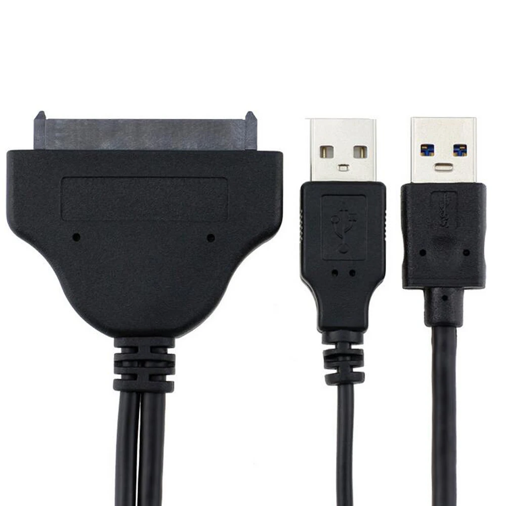 Новый адаптер CHIPAL для кабеля SATA с USB 3 0 на 7 + 15 22Pin внешний источник питания 2 5