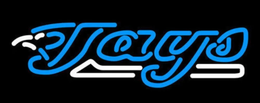 

Business Custom NEON SIGN board For Baseball Toronto Blue Jays REAL GLASS Tube BEER BAR PUB Club Shop Light Signs 15*9