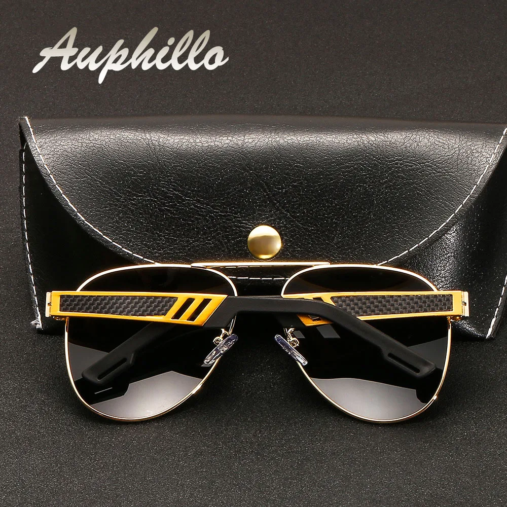 AUPHILLO Classic Retro Sunglasses Men Polarized Photochromic Sunglasses Luxury Brand Pilot Driver's Driving Sun Glasses For Men