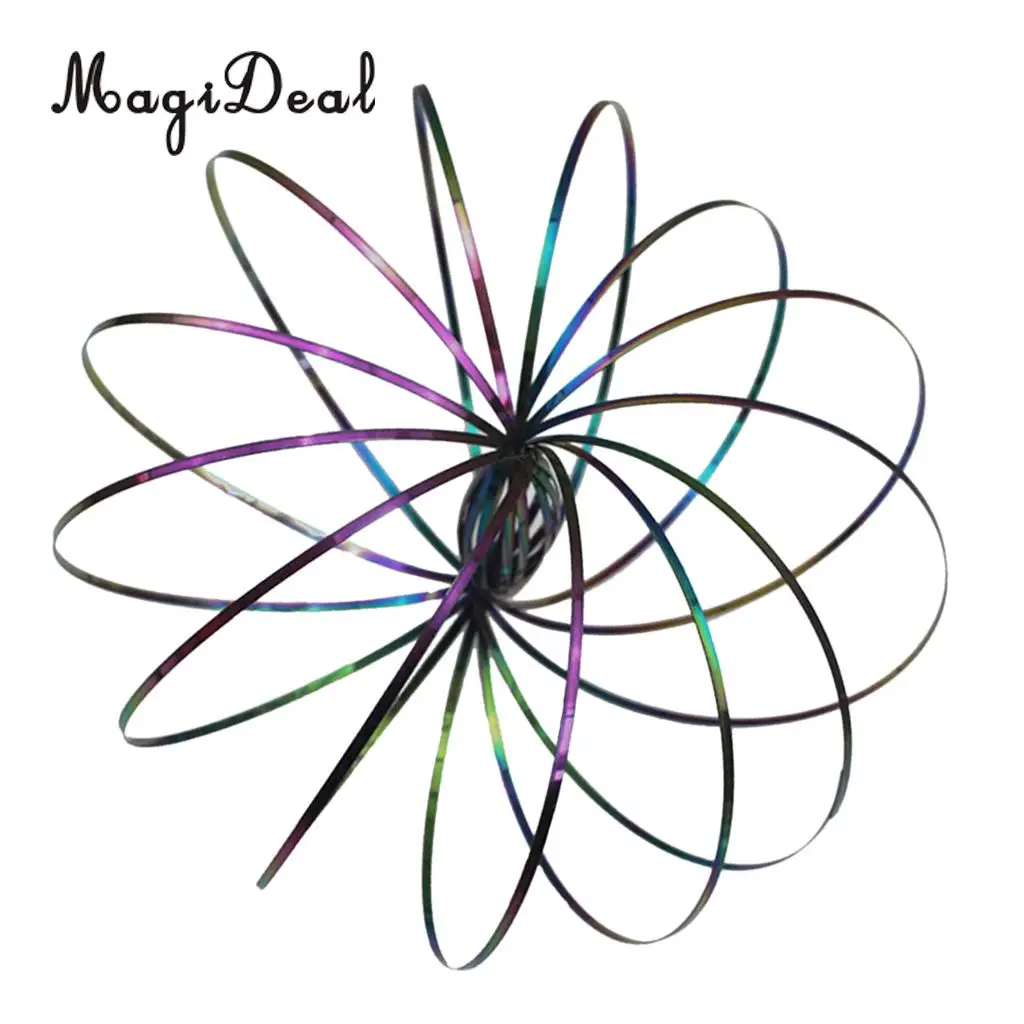 Amazing 3D Dynamic Science Gadget Flow Rings Magic Science Toy Juggle Dream Dance Party Spring Home for Kids Adults Magician