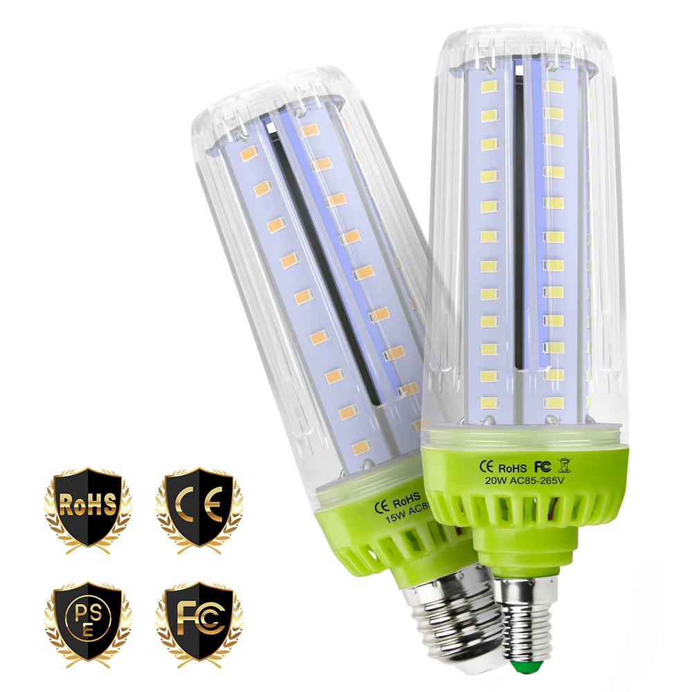 

E27 Corn Bulb 10W 15W 20W LED Lamp 220V Bombilla LED E14 Candle High Power LED Bulb 110V No Flicker Light For Home Lampada 5736