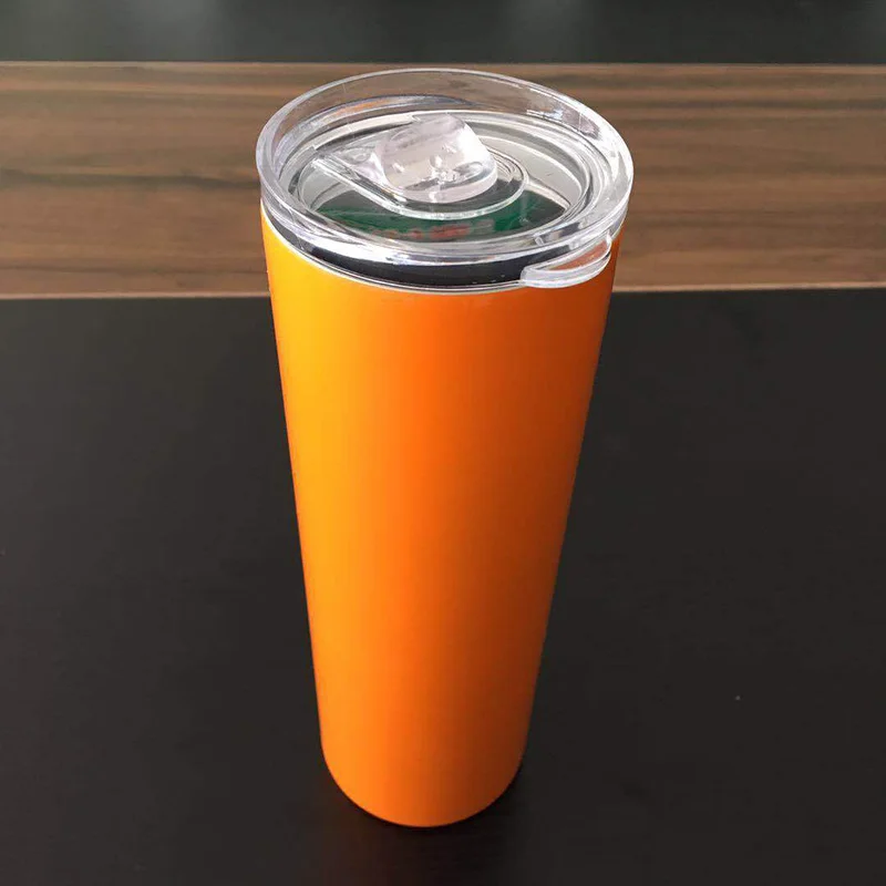 

New Design Skinny 20oz Stainless Steel Thermos Bottle Double Wall Vacuum Insulated Thermo Mug Cups Logo Customized Available