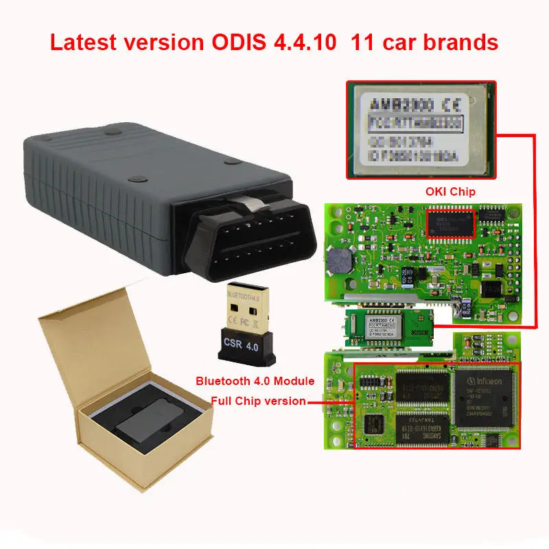 VAS 5054A ODIS 4.4.10 полный чип OKI Bluetooth 4 0 сканер кода диагностический