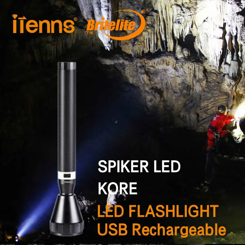 

iTenns Flashlight CREE LED Brite lite function torch Fishing torch Emergency light USB charging Long range free shipping