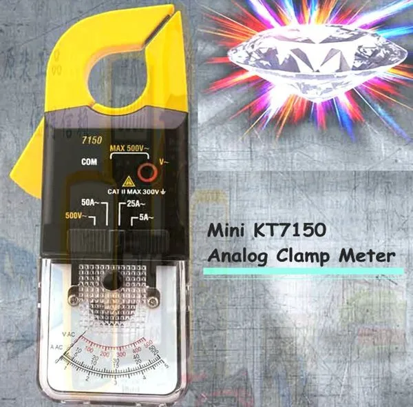 Быстрое прибытие KT7150 аналоговый мультиметр зажим, без батареек мини-мультиметр