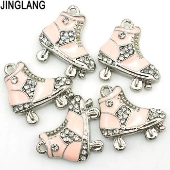 

JINGLANG Rhinestone Skates Charms Pendant DIY Bracelets Accessories Necklace DIY Craft 30 pcs