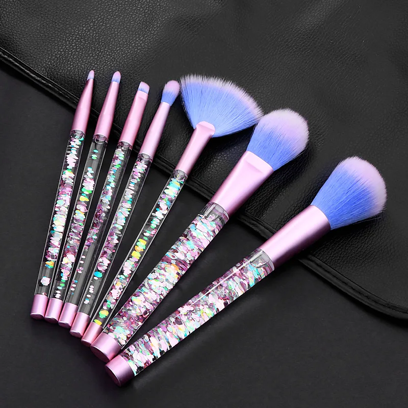 

7pcs/kits Professional Nylon Makeup Brushes Set Cosmetics Foundation Brush Tools For Face Powder Eye Shadow Eyeliner Lip