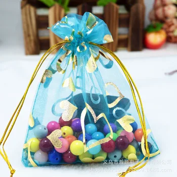 

New 100Pcs/bag (17x23cm) Organza Bags Wedding Pouches Nice Gift Bag 10 Colors Selection Jewelry packaging Transparent Gauze Bag