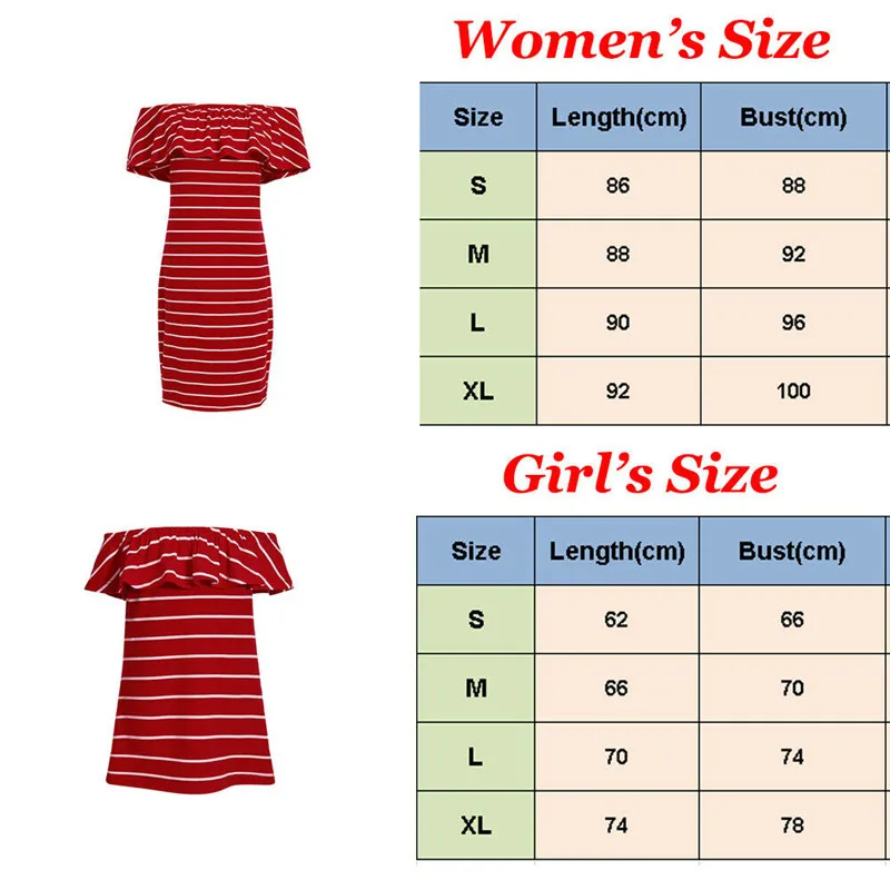 ZOGAA Mother & Daughter Dresses Family look matching clothes Parent-child Off Shoulder Striped Dress Elegant Summer Cute Outfits