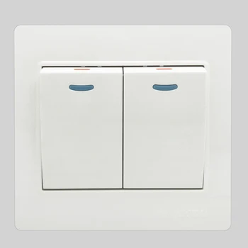 

Wall Switches Electrical Light Switches 86 Type Panel 2 Gang 1 Way Universal Switch Panel LED Light Switch On Off