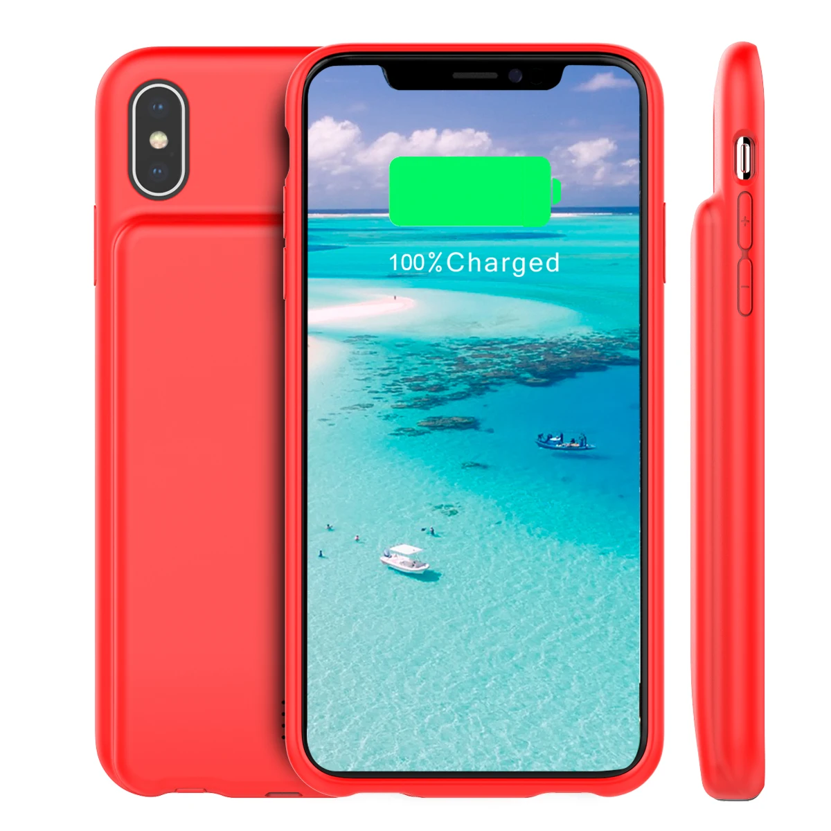 

For iPhone Xs Max Battery Charger Phone Case 5000mAh External Backup Charger Power Bank Protective Phone Cover For iPhone Xs Max