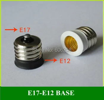 

E17 TO E12 Conversion Lamp Holder Conerter E12 LED Bulb Socket Adapter 50PCS
