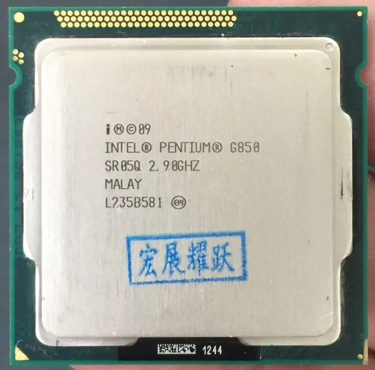 Процессор Intel Pentium G850(3 м кэш, 2,90 ГГц) Двухъядерный процессор LGA 1155, работающий правильно
