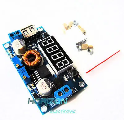 

New 5A CC CV W/ USB Voltmeter LED Drive Step-down Lithium charger Power Module