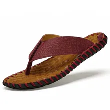New 2018 Summer Men Flip Flops High quality Soft Massage Casual Sapatos masculino Handmade Sewing Beach