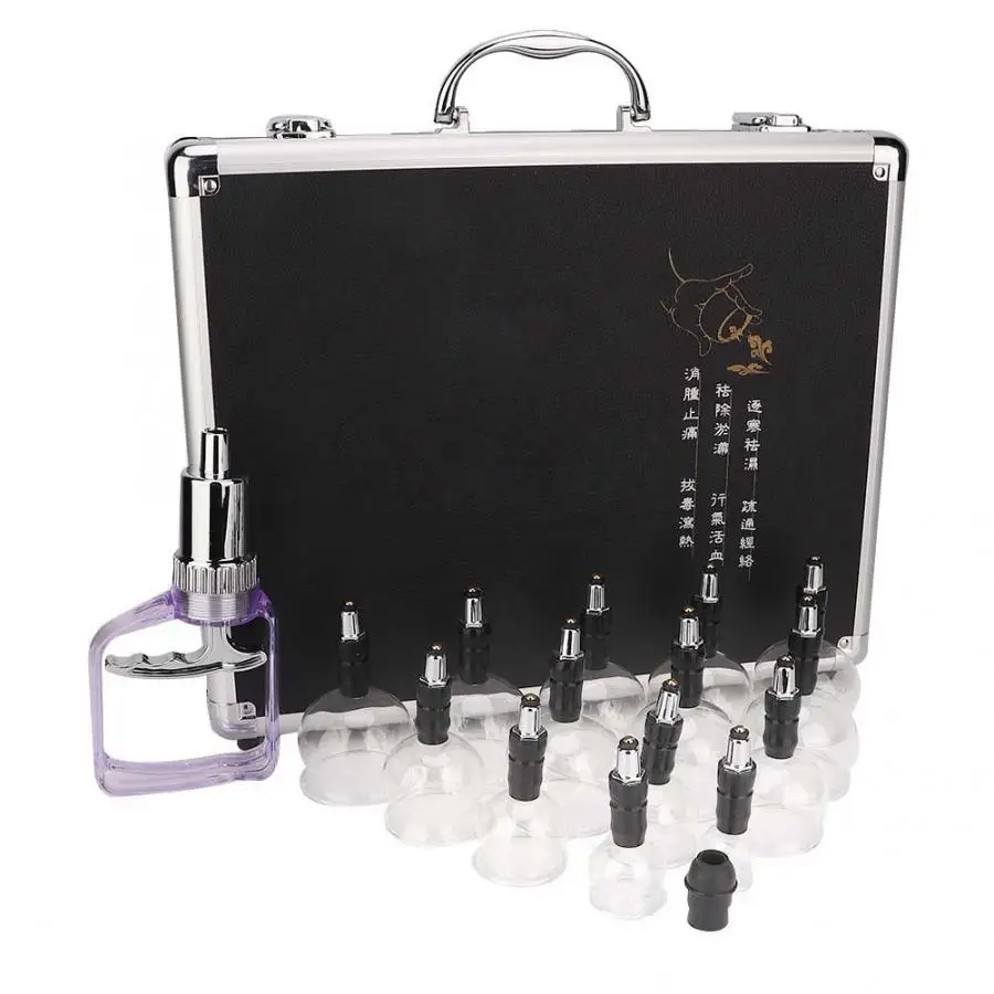 

14pcs Suction Cups Jar Vacuum Cupping Set Massager Therapy Pain Relief Cans Aspirating Cupping Chinese Medical Massage Kit