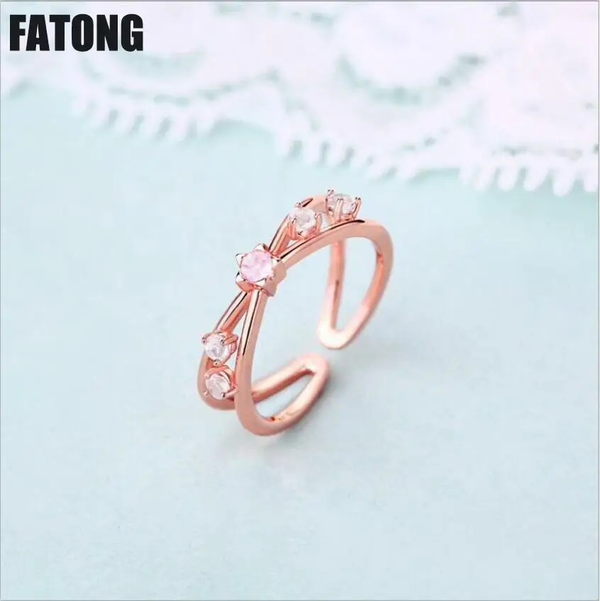

925 sterling silver Hibiscus cross opening ring Women's fashion trend jewelry hot. J040