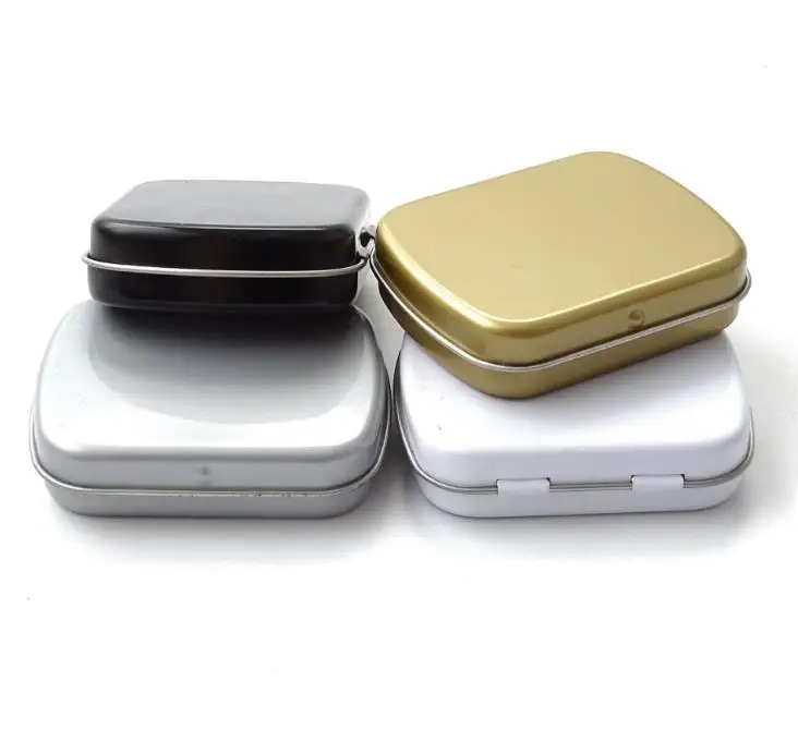 100pcs 60*47*15mm Mini Tin Box Metal Storage Box Jewelry Case Candy Box