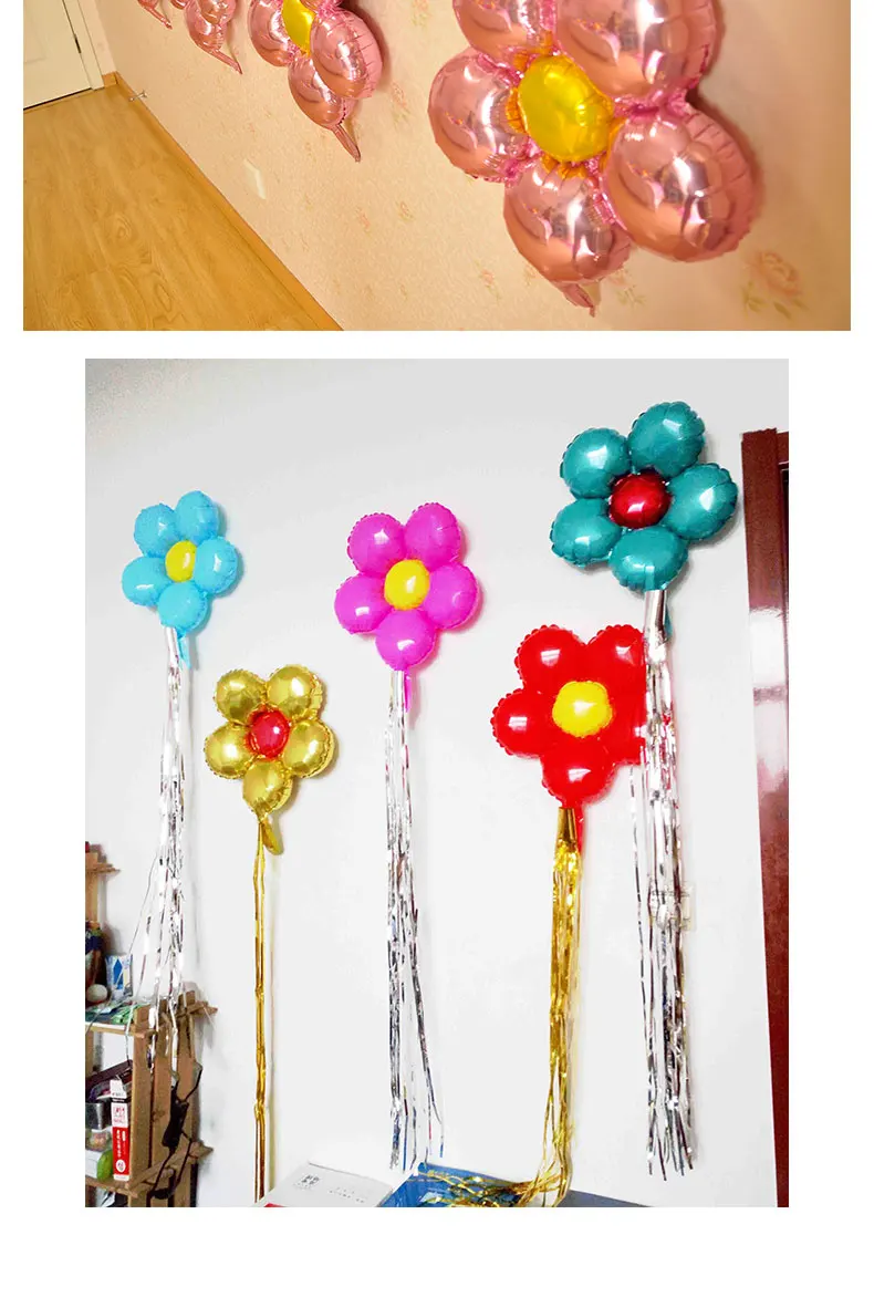 1pc 18inch birthday flower balloon five petals flower Foil balloons Wedding favors and gifts birthday party decorations globos