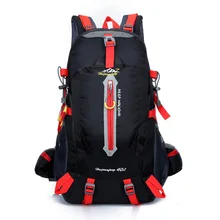 Sacs de plein air 40L nylon randonnée sac à dos homme femmes escalade sac à dos respirant noir camping sac avec couverture de pluie(China)