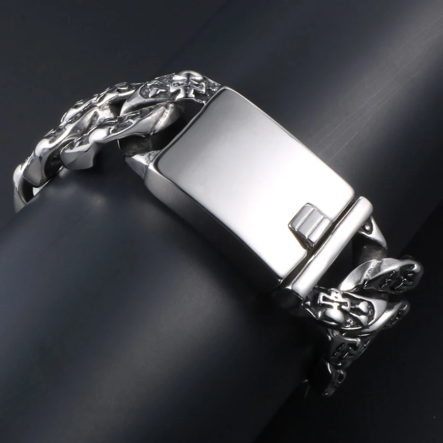 Gothic-Cast-Skull-Skeleton-Head-Men-Bracelet-Male-25MM-Wide-Massive-Heavy-Mens-Bracelets-Hip-Hop (3)