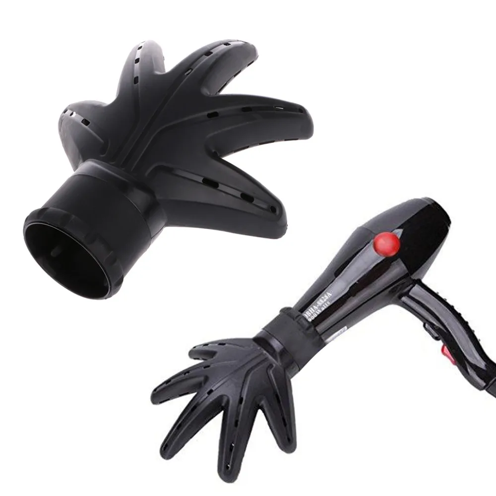

New Hair Dryer Diffuser Plastic Black Hand Shape Hair Dryer Parts Hairdressing Hair Styling Tools 21x16.x5cm