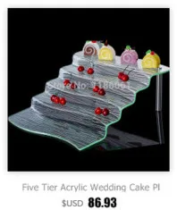 Three Tier Acrylic Wedding Cake Plastic Stainless Buffet Cupcake Party Stand for Bread Shelf Holder Display Bolo Prateleira