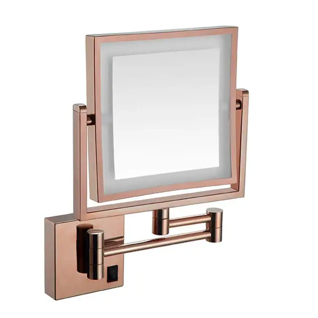 IMPEU 8 Inch Extendable Lighted Makeup Mirror, Bathroom 5X