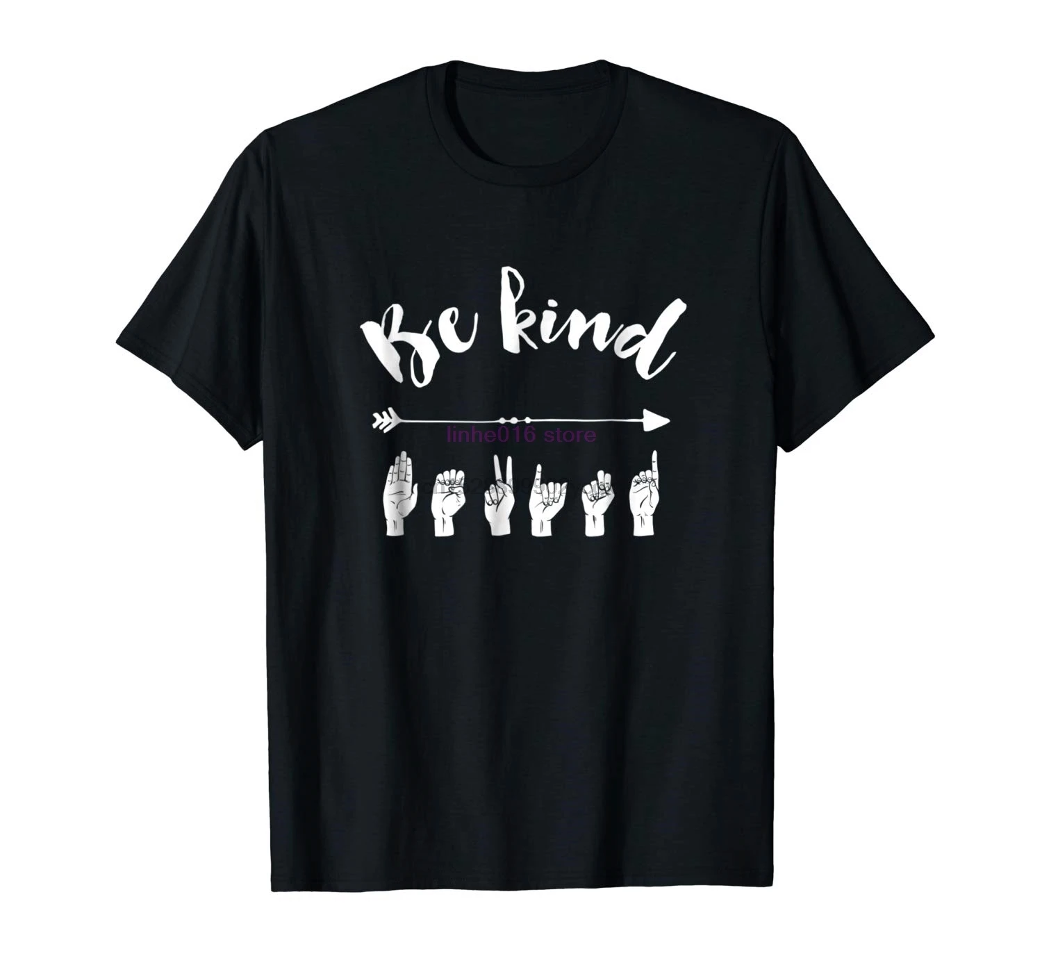 

GILDAN brand men shirt Be Kind ASL Sign Language T Shirt