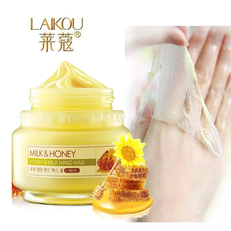 Free Shipping LAIKOU Milk Honey Hand Wax 115g Wrinkle removal paraffin