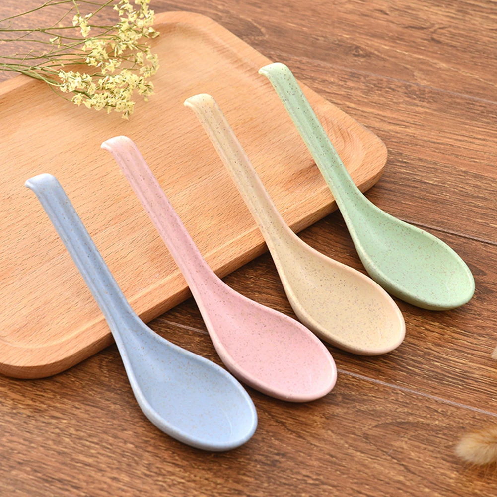 

Wheat Straw Soup Collapsible Kitchen Gadget Multifunctional Tableware Camping Bar Durable Plastic Spoon Cooking Tool