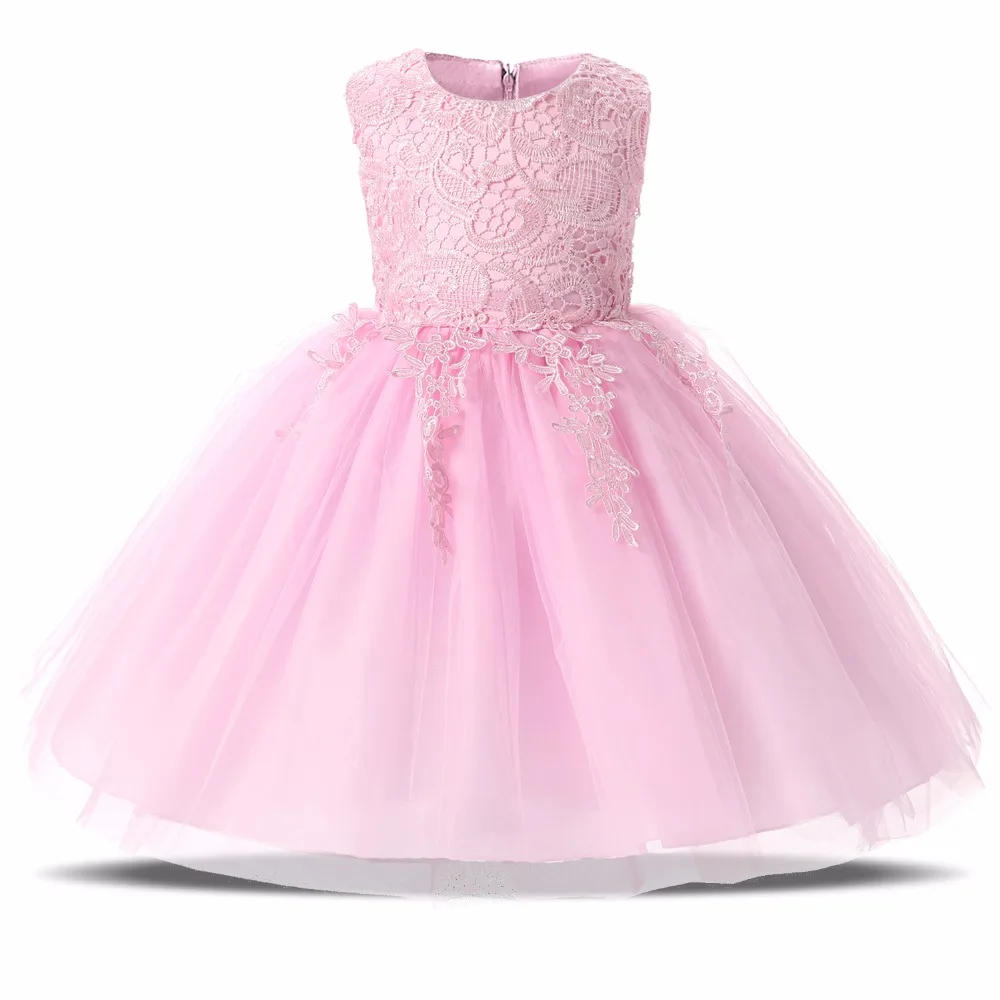 2017 Summer Lace Kids Fairy Dresses For Baby Girl First Birthday Party