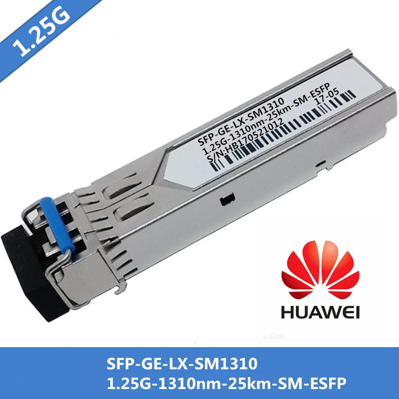 10 шт./лот для Huawei SFP GE LX SM1310 волоконно оптический модуль одномодовый 1000Base 1 25G 1310nm 25km