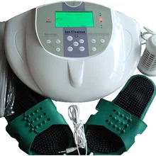 2 компл./лот ионная ножная ванна машина для детоксикации ems-электрод и импульсный массажер тапочка упакованная алюминиевая коробка