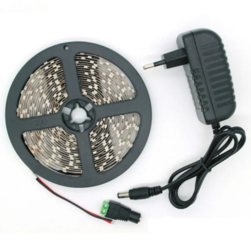 

5M SMD 2835 300 LED White/Warm White LED Strip Flexible Light + Power Supply + Connector DC 12V