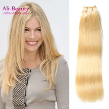 Brazilian Virgin Hair Weave Bundle Straight Human Hair Platinum Blonde Bundles Weave Hair Deals Good Cheap Weave Capelli Umani
