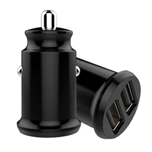 Mini carro Dual USB Carregador de Carro Para O Telefone 5 V 3.1A Auto Adaptador de Carregador de Carro-Carregador Para O Telefone Móvel tablet 2 Porto de Carregamento Do Carro