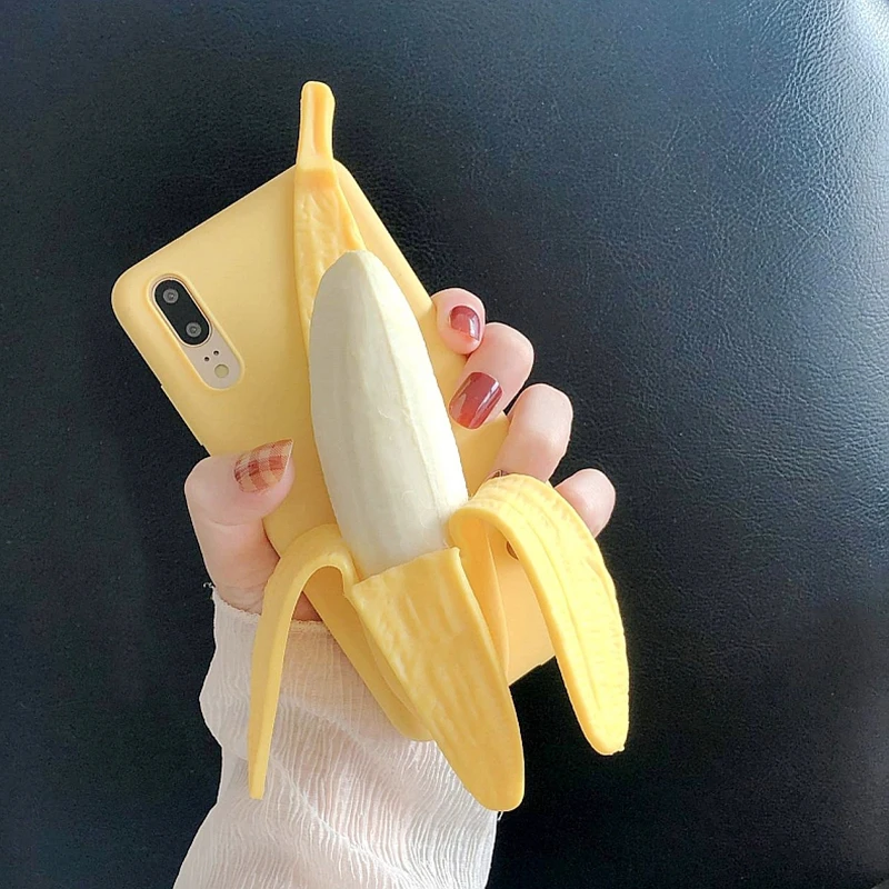 

Ainike 3D Squishy Cute Banana Cover For BBK Vivo Y53 X23 X21i X9s V9 Y75 Y66 V5lite IQ00 V15Pro NEX A Z3 Soft TPU Phone Case