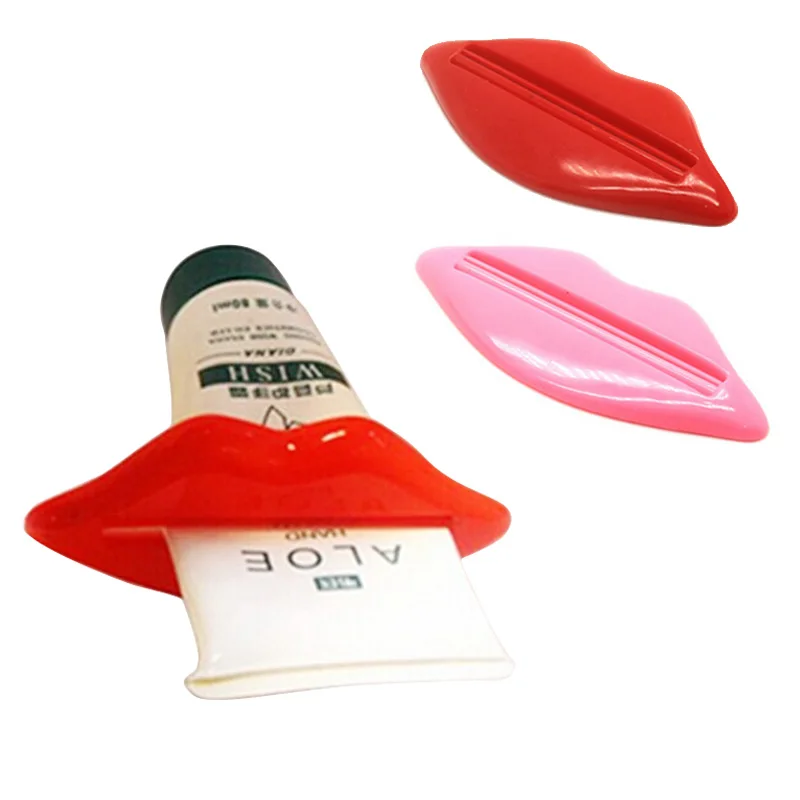 2pc Home bathroom accessories sexy hot lip kiss bathroom tube dispenser