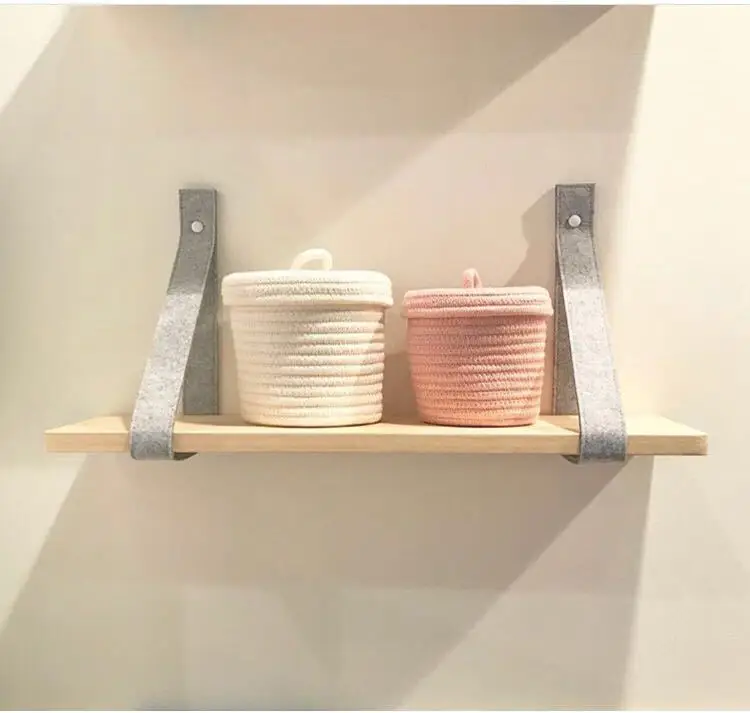 

Swing Felt Ring To Hang Wooden Shelf Modern Decor For Living Room Nursery Plant Toys Minimalist Shelves Colorful Wall Rack
