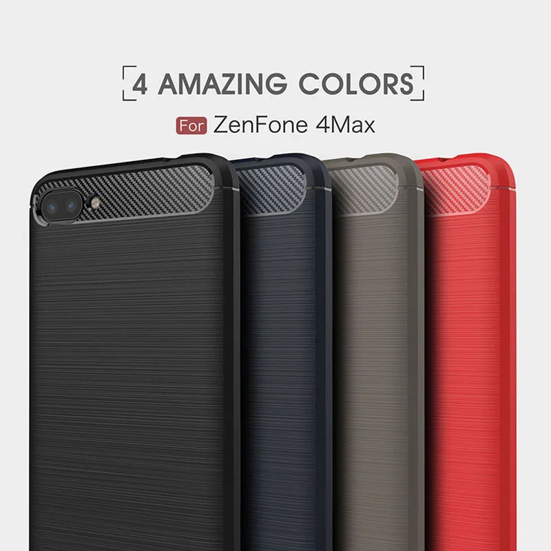 

1Pcs Luxury Mobile Phone Cases for ASUS 4Max Silicone Drop Protection Gel carbon fiber Soft Shell