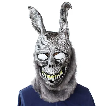 

Angry Rabbit Mask Frank Evil Silver Rabbit Animal Head Cover Bar Party COS Show Spoof Ghost Free Mail