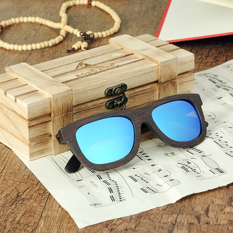 Simple Style Bamboo Sunglasses Women bobobird (9)