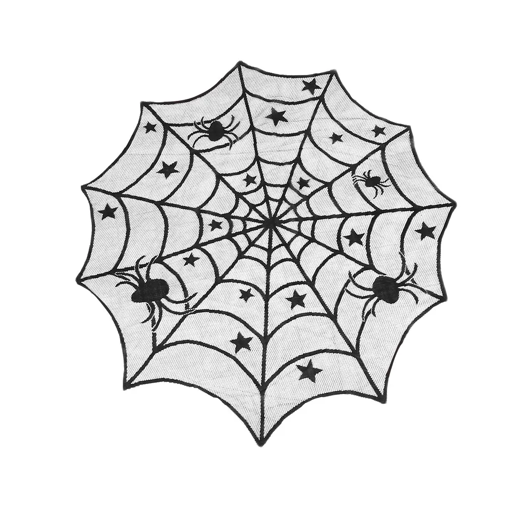 20 Ways To Decorate Your Table For A Dinner Party Ourwarm 100cm Spider Web Tablecloth Black Round Lace Table Topper Covers For Party Decoration