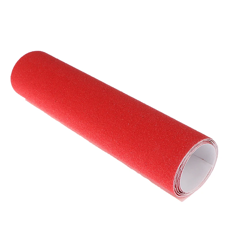Профессиональный ПВХ скейтборд Песочная бумага перфорированная палубная ручка лента Griptape скейт скутер наклейка наждачная бумага - Цвет: Red
