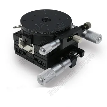 

Manual Trimming Platform XYR 3 Axis 80MM 3" V-rail Heavy load Linear Stages and Angle Rotary Tuning sliding table LSP80-L 80