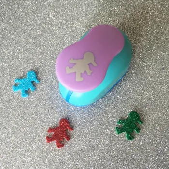 

Free Shipping 1 inch Boy shaped EVA foam hole punches Boys paper punch greeting card handmade DIY scrapbook craft punch machine