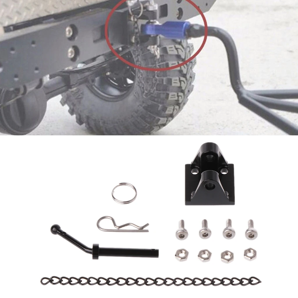 1:10 металлический буксировочный крюк для прицепа Axial SCX10 90046 TAMIYA CC01 RC4WD D90 D110 TF2